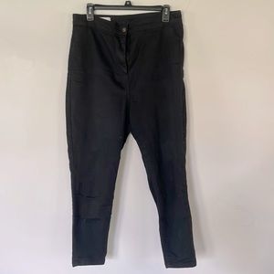 ASOS Collusion high waisted black denim jegging 34/26 fits like 14